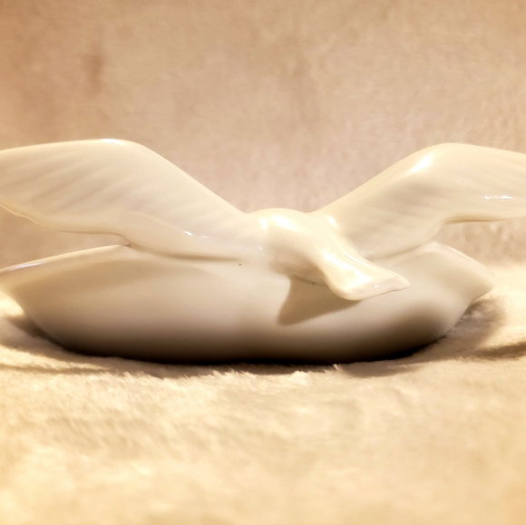 Vintage Gerold Porzellan Bavaria Porcelain Seagull Over Ocean Trink Tray/Ashtray - Picture 3 of 6